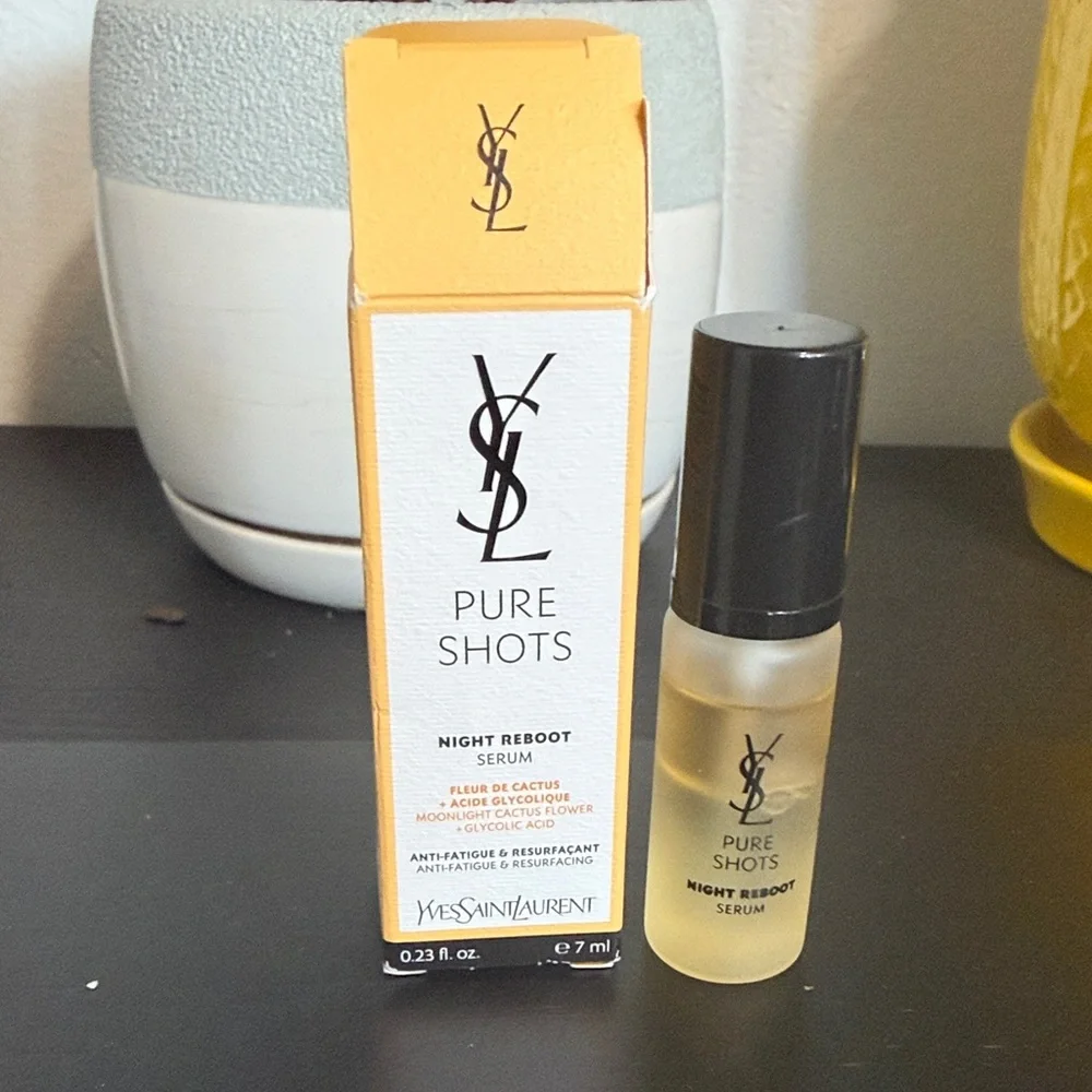 Yves Saint Laurent Pure Shots Night Reboot Serum — Yellow Bottle with Black Cap